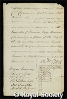 Smee, Walter Nugent Thomas: certificate of election to the Royal Society