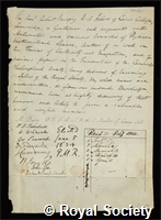 Murphy, Robert: certificate of election to the Royal Society