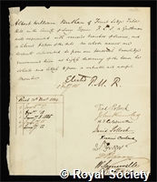 Beetham, Albert William: certificate of election to the Royal Society
