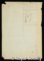Featherstonhaugh, George William: certificate of election to the Royal Society