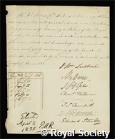 Oakes, Charles Henry: certificate of election to the Royal Society