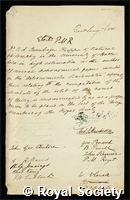 Rosenberger, Otto August: certificate of election to the Royal Society