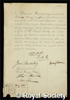 Raphael, Alexander: certificate of candidature for election to the Royal Society