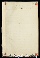 Baillie, David: certificate of election to the Royal Society