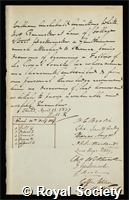 White, William Archibald Armstrong: certificate of election to the Royal Society