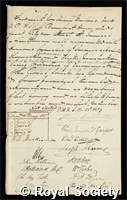 Mullins, Frederick William: certificate of candidature for election to the Royal Society