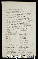 Darwin, Charles Robert: certificate of election to the Royal Society