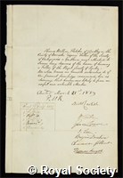 Fletcher, Thomas William: certificate of election to the Royal Society