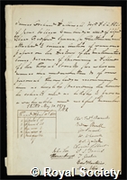 Halliwell-Phillipps, James Orchard: certificate of election to the Royal Society