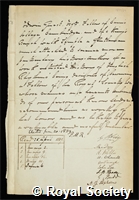 Guest, Edwin: certificate of election to the Royal Society