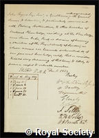 Rogers, John: certificate of election to the Royal Society