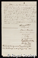 Henwood, William Jory: certificate of election to the Royal Society