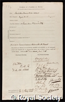 Moore, John Arthur: certificate of election to the Royal Society