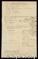 Doo, George Thomas: certificate of election to the Royal Society