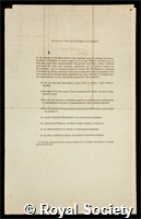 Roberts, Julius: certificate of candidature for the Royal Society