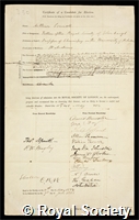 Connell, Arthur: certificate of election to the Royal Society