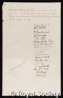 Wurtz, Karl Adolph: certificate of election to the Royal Society
