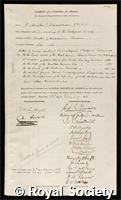 Duncan, Peter Martin: certificate of election to the Royal Society