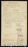 Pitt-Rivers, Augustus Henry Lane Fox: certificate of election to the Royal Society