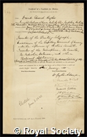 Hughes, David Edward: certificate of election to the Royal Society