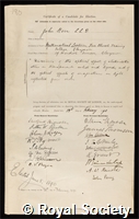 Kerr, John: certificate of election to the Royal Society