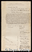 Scott, Dukinfield Henry: certificate of election to the Royal Society