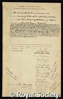 Turner, Herbert Hall: certificate of election to the Royal Society