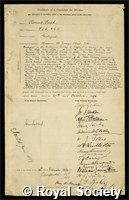 Reid, Clement: certificate of election to the Royal Society