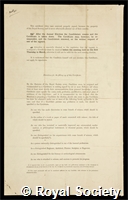 Farmer, Sir John Bretland: certificate of election to the Royal Society