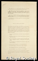 Martin, Sir Charles James: certificate of election to the Royal Society
