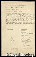 Smithells, Arthur: certificate of election to the Royal Society