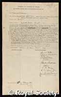 Copeman, Sydney Arthur Monckton: certificate of election to the Royal Society