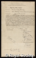Nuttall, George Henry Falkiner: certificate of election to the Royal Society