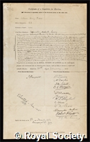 Dines, William Henry: certificate of election to the Royal Society