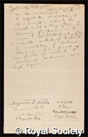Wright, Sir Almroth Edward: certificate of election to the Royal Society