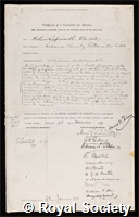 Lapworth, Arthur: certificate of election to the Royal Society