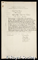 Barnes, Howard Turner: certificate of election to the Royal Society