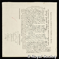 Stoney, George Gerald: certificate of election to the Royal Society