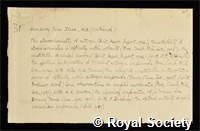 Heath, Sir Thomas Little: certificate of election to the Royal Society