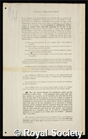 Bulloch, William: certificate of election to the Royal Society