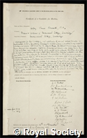 Bennett, Geoffrey Thomas: certificate of election to the Royal Society
