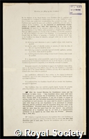 Garwood, Edmund Johnston: certificate of election to the Royal Society