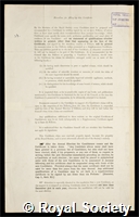 Myers, Charles Samuel: certificate of election to the Royal Society