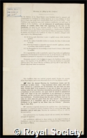 Simpson, Sir George Clarke: certificate of election to the Royal Society