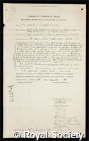 Swinton, Alan Archibald Campbell: certificate of election to the Royal Society
