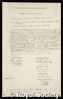 Maiden, Joseph Henry: certificate of election to the Royal Society