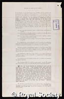 Bairstow, Sir Leonard: certificate of election to the Royal Society