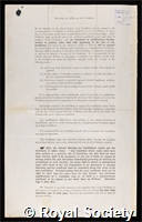Eve, Arthur Stewart: certificate of election to the Royal Society