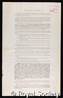 Jackson, Sir Herbert: certificate of election to the Royal Society