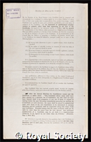 Macdonald, John Smyth: certificate of election to the Royal Society